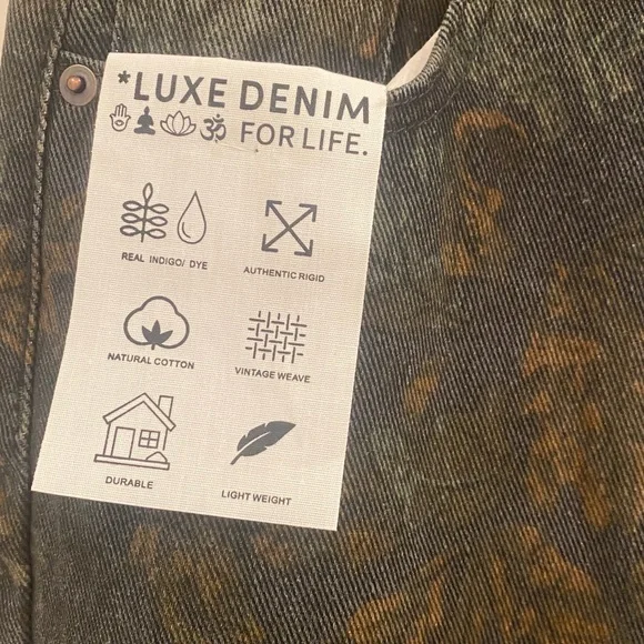 Refrain Camouflage Wide-Leg Women Jeans NWT - Picture 6 of 10